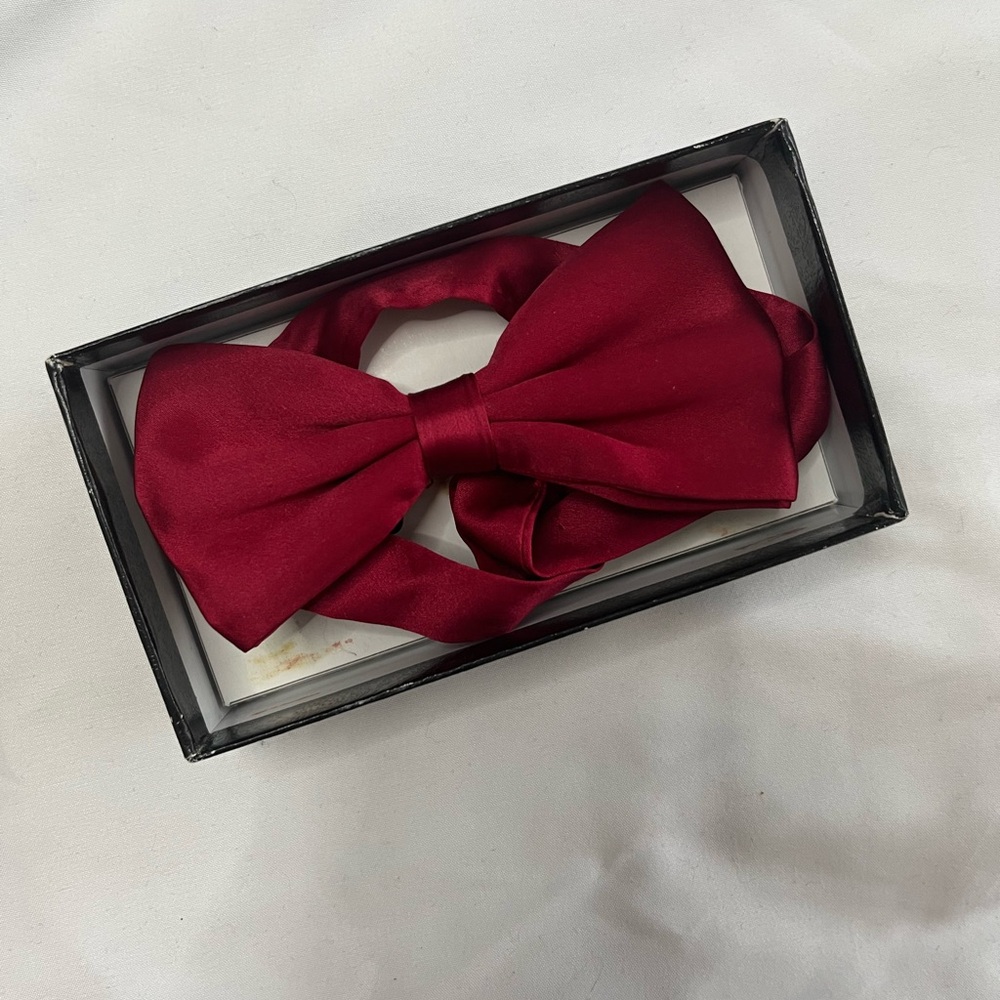 Vintage Silk Satin Bow Tie